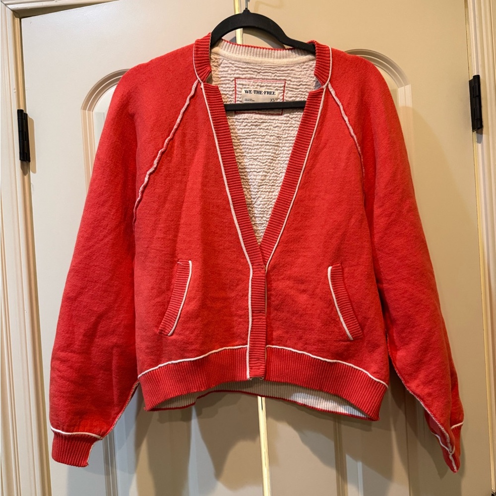 Free People Midnight Cardigan Red size XS NWOT